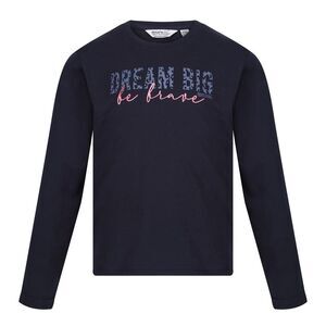 Regatta Childrens/Kids Wenbie III Slogan Long-Sleeved T-Shirt / Navy